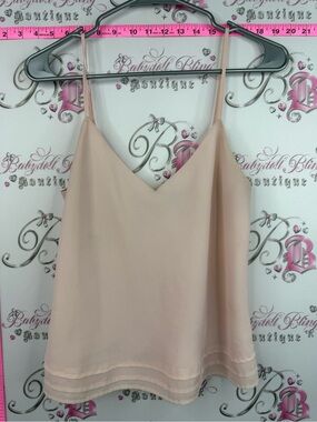 Talula tank top cami Blush Pink Satin Cami Tank Top